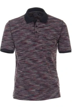 Casa Moda Casual Fit Poloshirt Pflaume, Melange