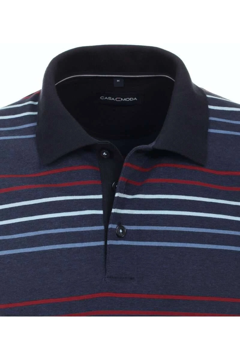 Casa Moda Casual Fit Poloshirt Navy, Einfarbig 4 Casa Moda Casual Fit Poloshirt Navy, Einfarbig – Bild 2