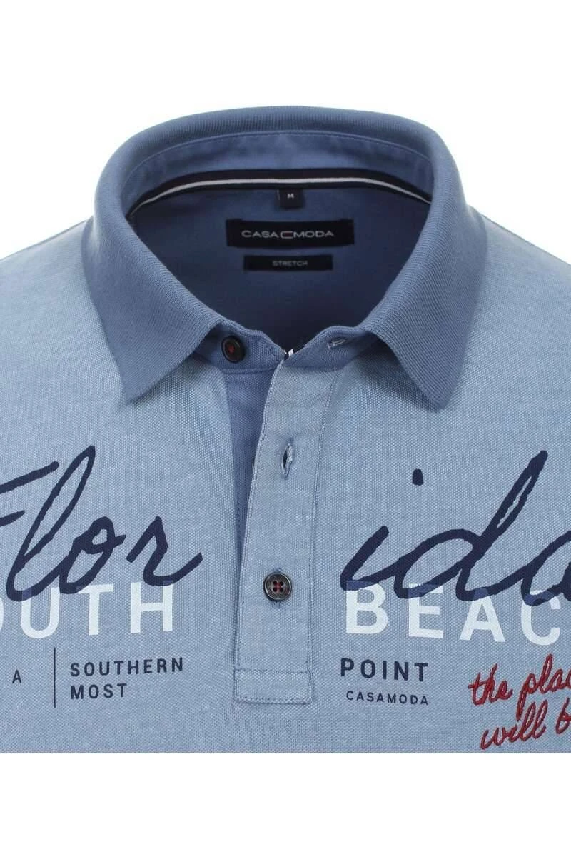 Casa Moda Casual Fit Poloshirt Aqua, Einfarbig 4 Casa Moda Casual Fit Poloshirt Aqua, Einfarbig – Bild 2