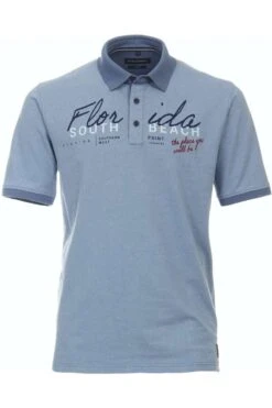 Casa Moda Casual Fit Poloshirt Aqua, Einfarbig