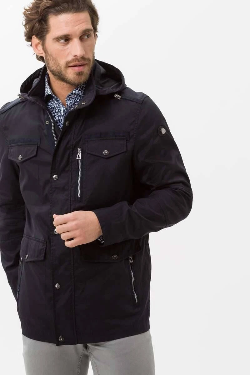 Brax Normal Fit Herren Parka Navy 6 Brax Normal Fit Herren Parka Navy – Bild 4