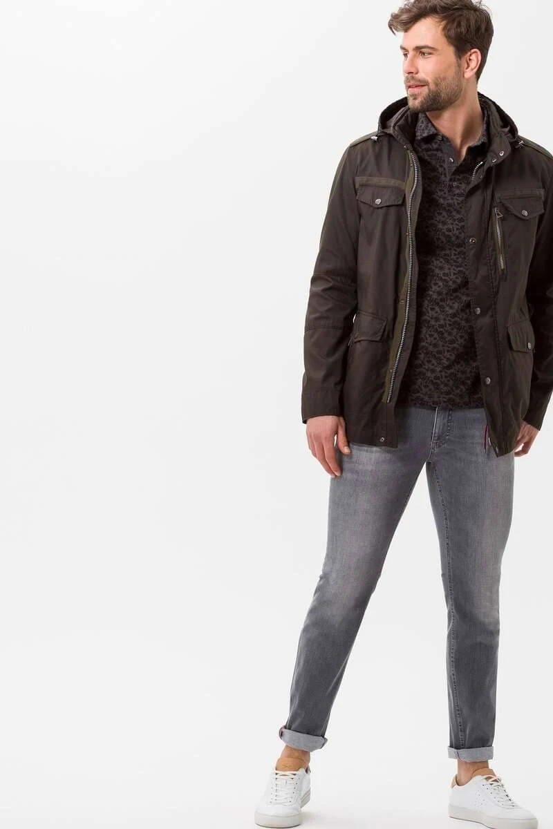 Brax Normal Fit Herren Parka Grün 5 Brax Normal Fit Herren Parka Grün – Bild 3