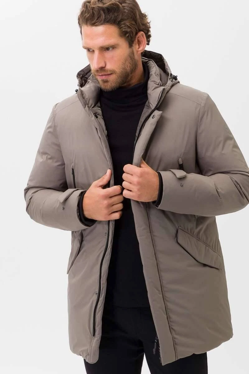 Brax Normal Fit Herren Mantel Grau 6 Brax Normal Fit Herren Mantel Grau – Bild 4