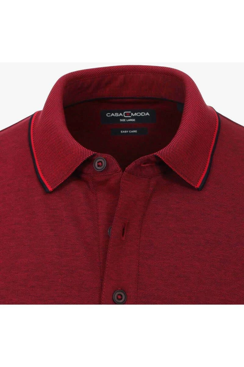Casa Moda Casual Casual Fit Poloshirt Bordeaux, Einfarbig 4 Casa Moda Casual Casual Fit Poloshirt Bordeaux, Einfarbig – Bild 2