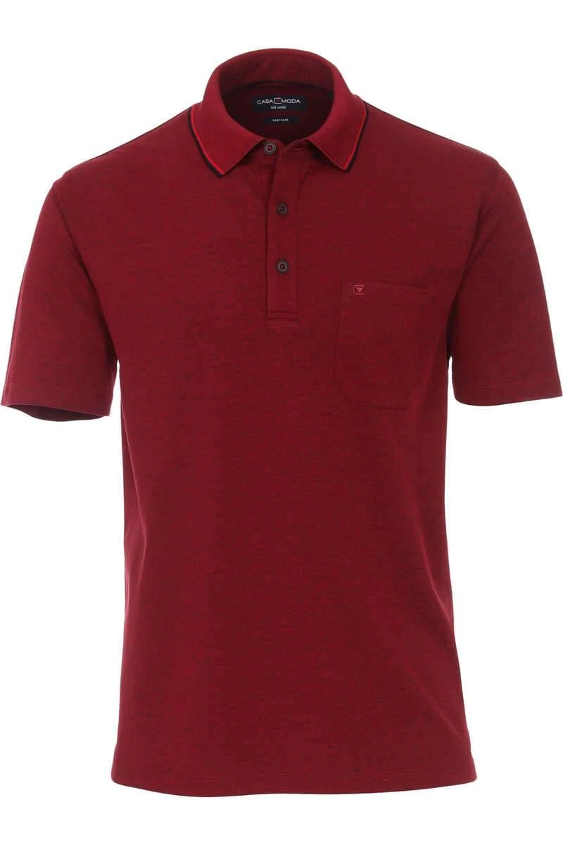 Casa Moda Casual Casual Fit Poloshirt Bordeaux, Einfarbig 3 Casa Moda Casual Casual Fit Poloshirt Bordeaux, Einfarbig