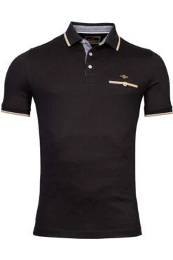 Baileys Tailored Fit Poloshirt Navy, Einfarbig