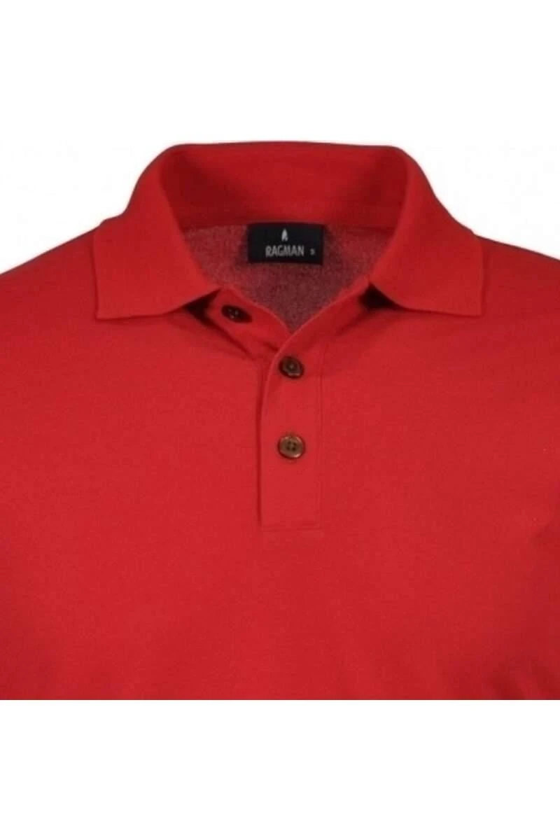 RAGMAN Regular Fit Poloshirt Rot, Einfarbig 4 RAGMAN Regular Fit Poloshirt Rot, Einfarbig – Bild 2