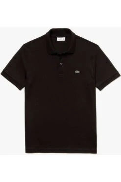 Lacoste Regular Fit Poloshirt Schwarz, Einfarbig