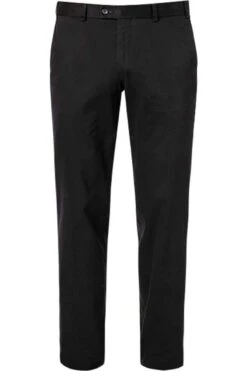 HILTL Parma Regular Fit Herren Chino Schwarz,Einfarbig
