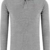 Jupiter Modern Fit Longsleeve Poloshirt Silber, Einfarbig