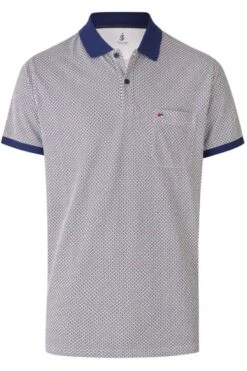 Jupiter Modern Fit Poloshirt Dunkelblau, Gemustert