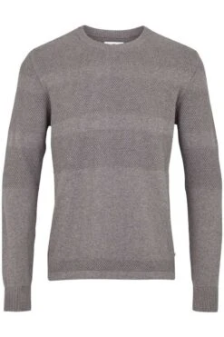 Kronstadt Hannes Fitted BodySweatshirt Rundhals Grau