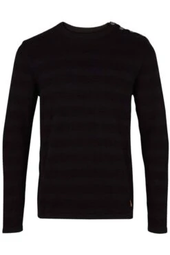 Kronstadt Regular FitSweatshirt Rundhals Schwarz