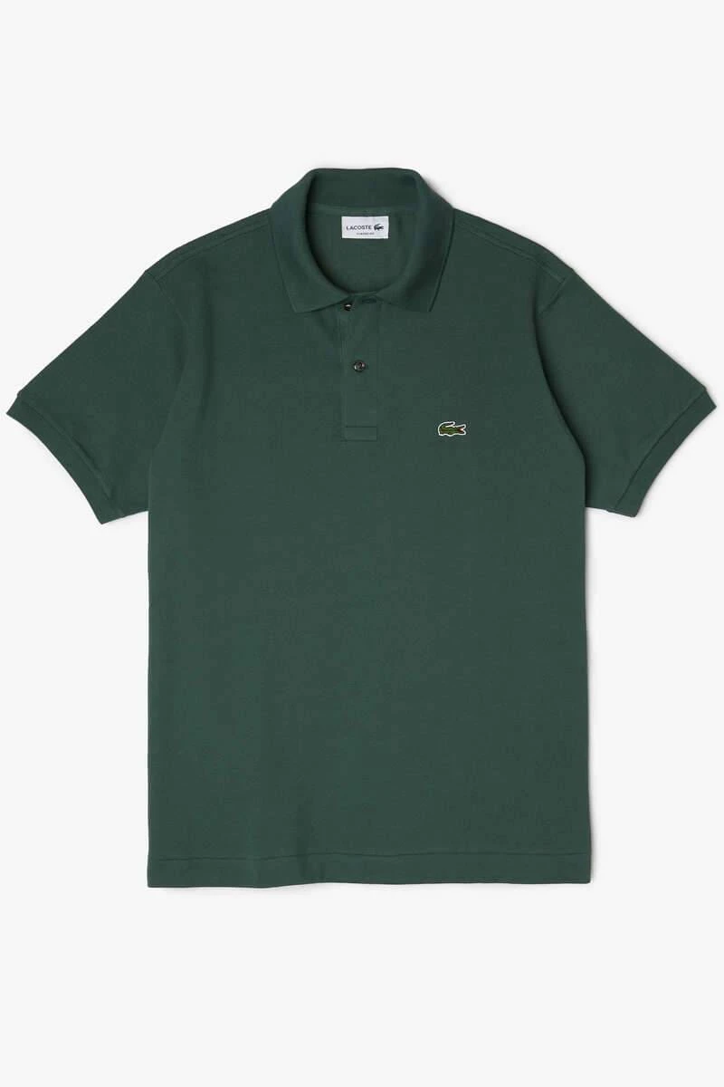 Lacoste Classic Fit Poloshirt Dunkelgrün, Einfarbig 4 Lacoste Classic Fit Poloshirt Dunkelgrün, Einfarbig – Bild 2