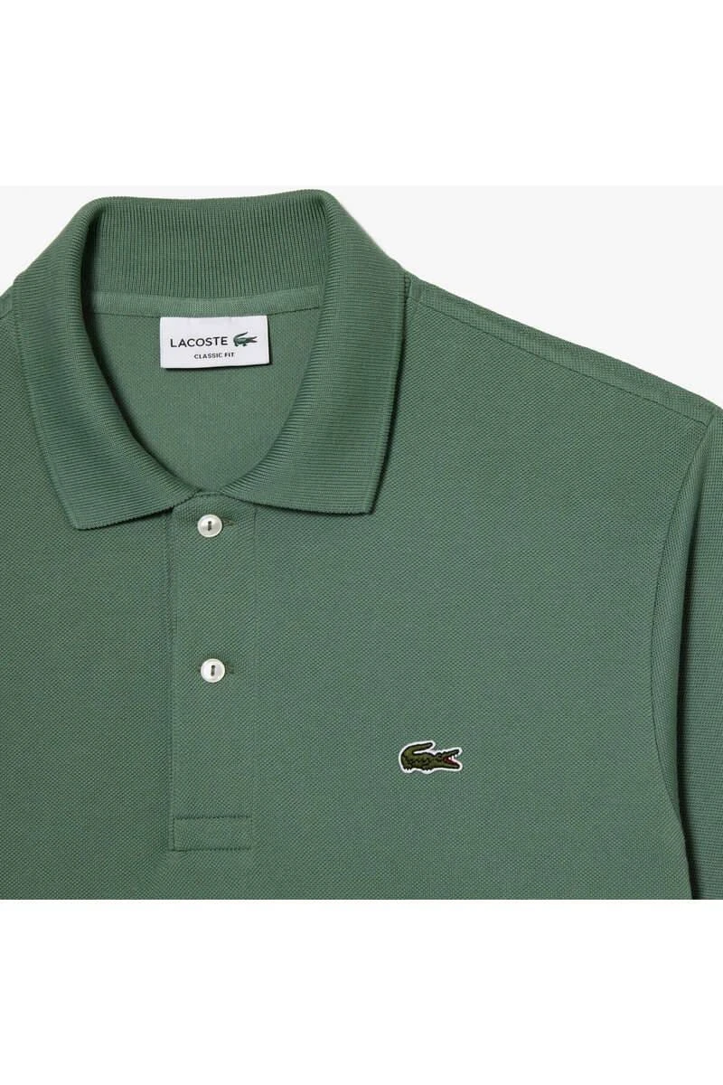 Lacoste Classic Fit Poloshirt Grün, Einfarbig 4 Lacoste Classic Fit Poloshirt Grün, Einfarbig – Bild 2