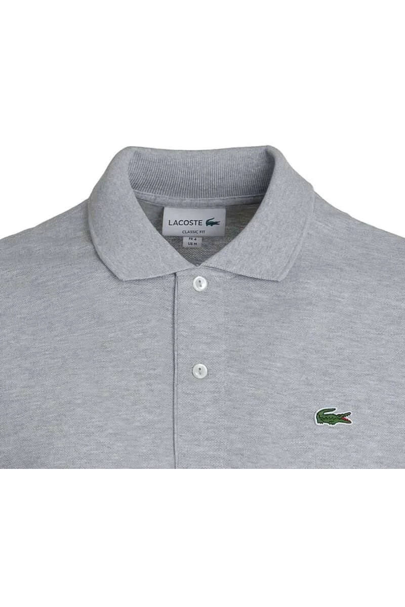 Lacoste Classic Fit Poloshirt Hellgrau, Einfarbig 4 Lacoste Classic Fit Poloshirt Hellgrau, Einfarbig – Bild 2