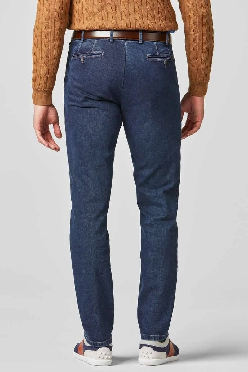 Meyer Modern Fit Herren Chino Dunkelblau,Einfarbig 4 Meyer Modern Fit Herren Chino Dunkelblau,Einfarbig – Bild 2