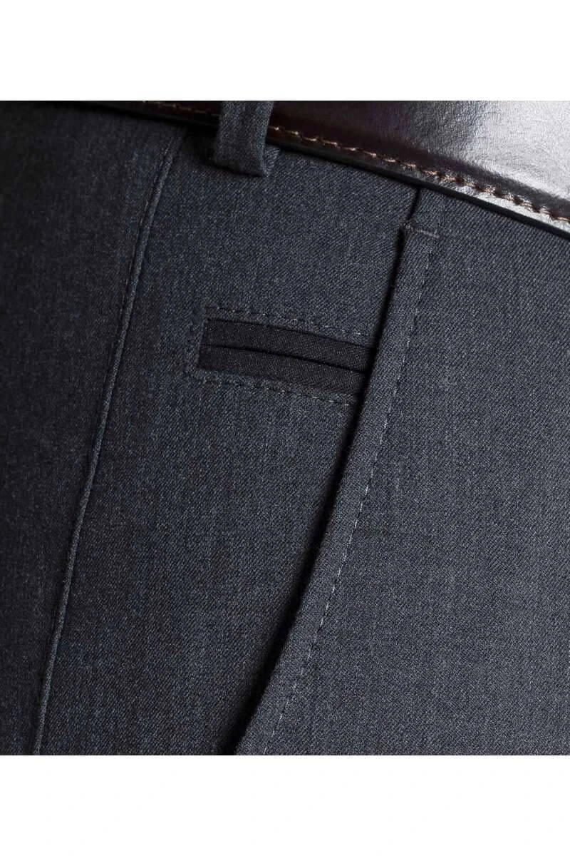 Meyer Modern Fit Herren Stoffhose Grau,Einfarbig 5 Meyer Modern Fit Herren Stoffhose Grau,Einfarbig – Bild 3