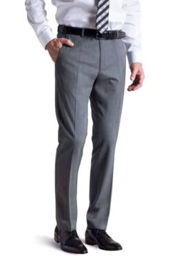 Meyer Modern Fit Herren Stoffhose Grau,Einfarbig
