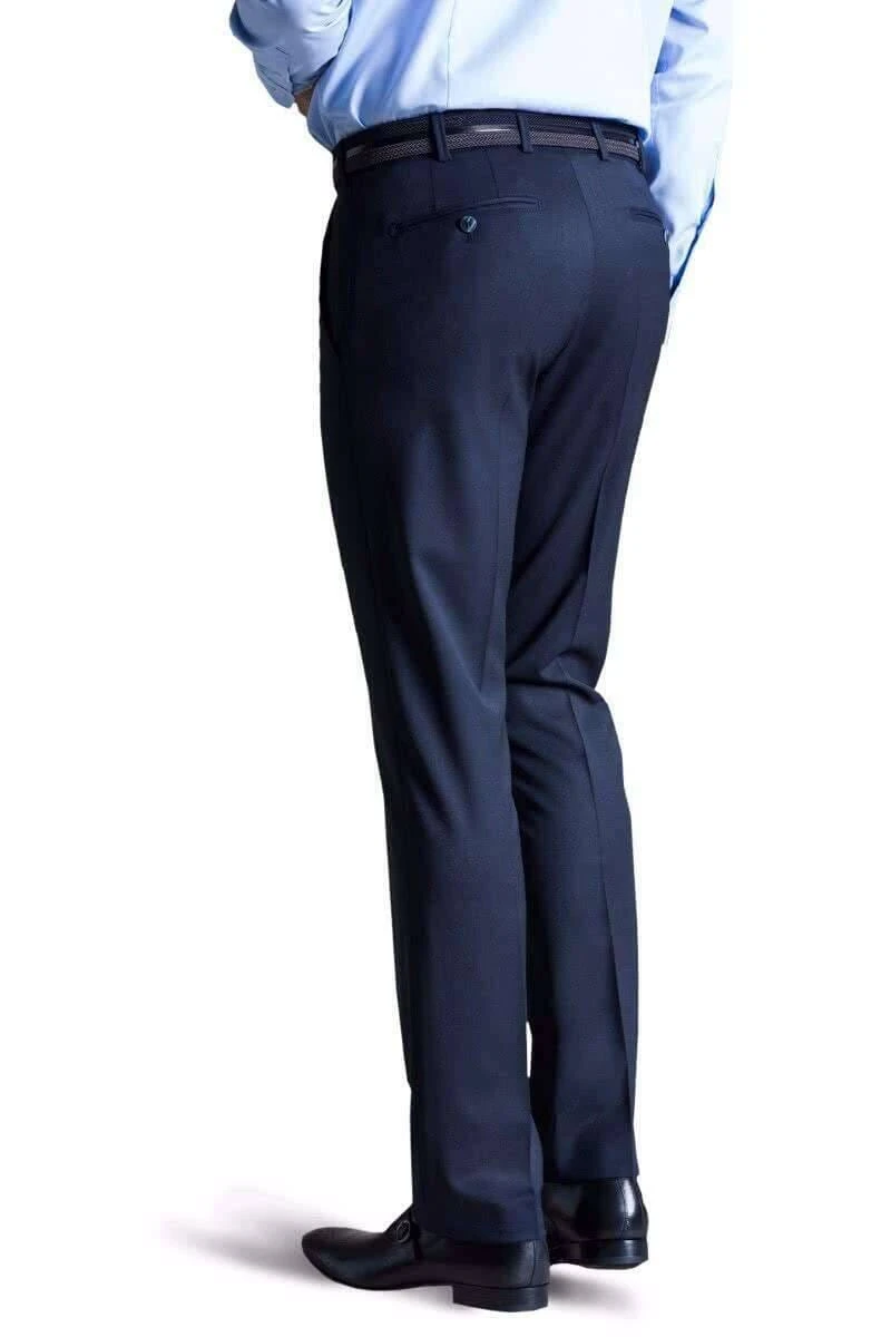 Meyer Modern Fit Herren Stoffhose Marine,Einfarbig 4 Meyer Modern Fit Herren Stoffhose Marine,Einfarbig – Bild 2