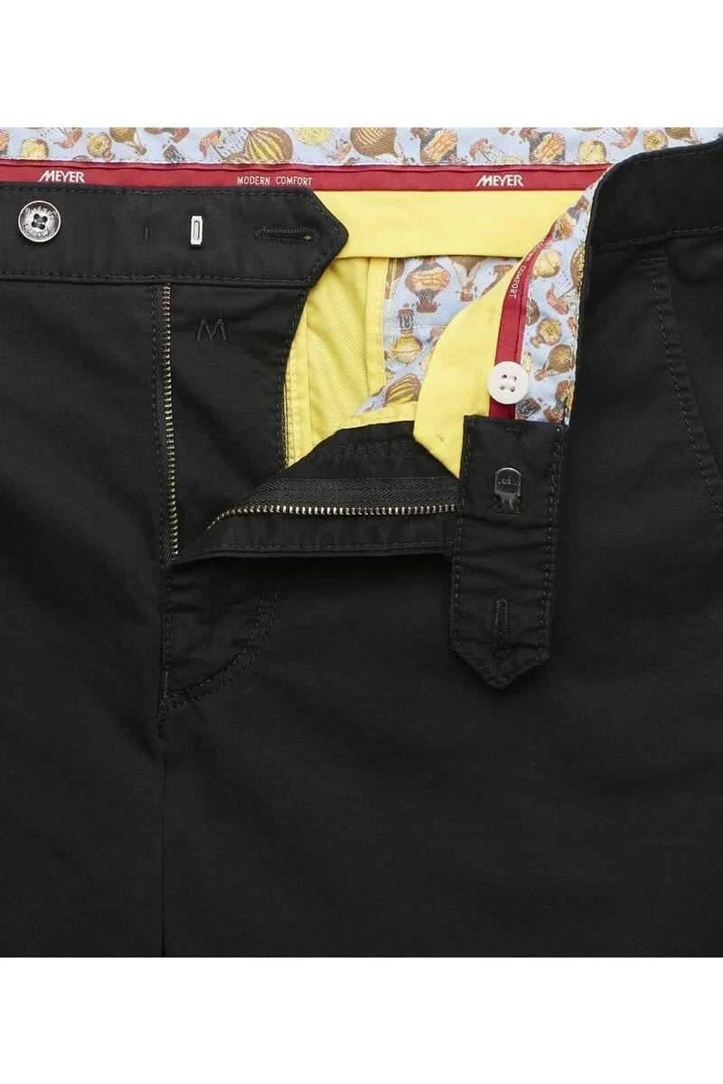 Meyer Modern Fit Herren Chino Schwarz,Einfarbig 6 Meyer Modern Fit Herren Chino Schwarz,Einfarbig – Bild 4