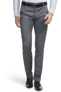 Meyer Super 100 Modern Fit Herren Stoffhose Mittelgrau,Einfarbig