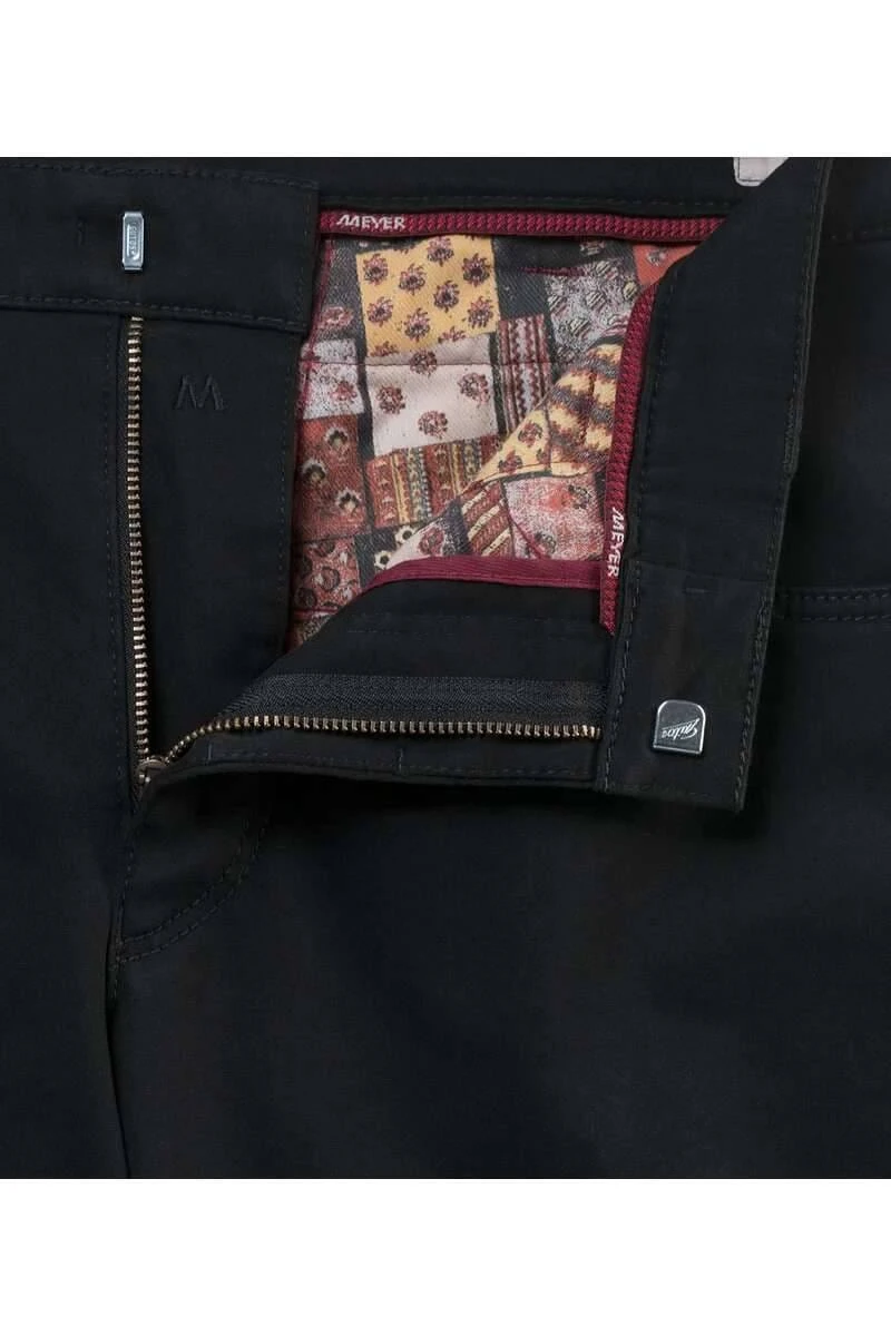 Meyer Regular Fit Five-Pocket Herren Stoffhose Schwarz,Einfarbig 7 Meyer Regular Fit Five-Pocket Herren Stoffhose Schwarz,Einfarbig – Bild 5