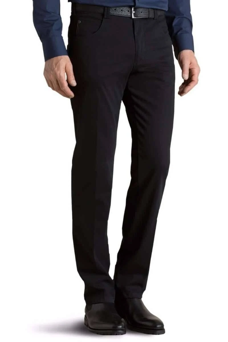 Meyer Regular Fit Five-Pocket Herren Stoffhose Schwarz,Einfarbig 3 Meyer Regular Fit Five-Pocket Herren Stoffhose Schwarz,Einfarbig