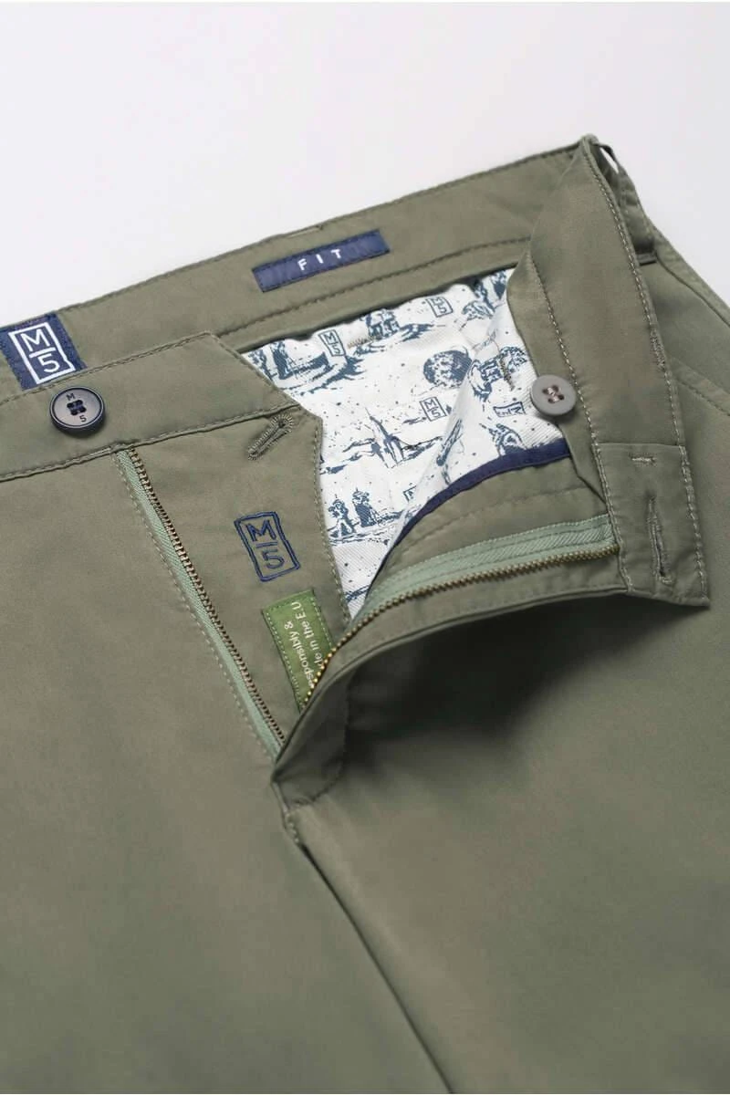 Meyer M5 Slim Fit Herren Chino Dunkelgrün,Einfarbig 5 Meyer M5 Slim Fit Herren Chino Dunkelgrün,Einfarbig – Bild 3