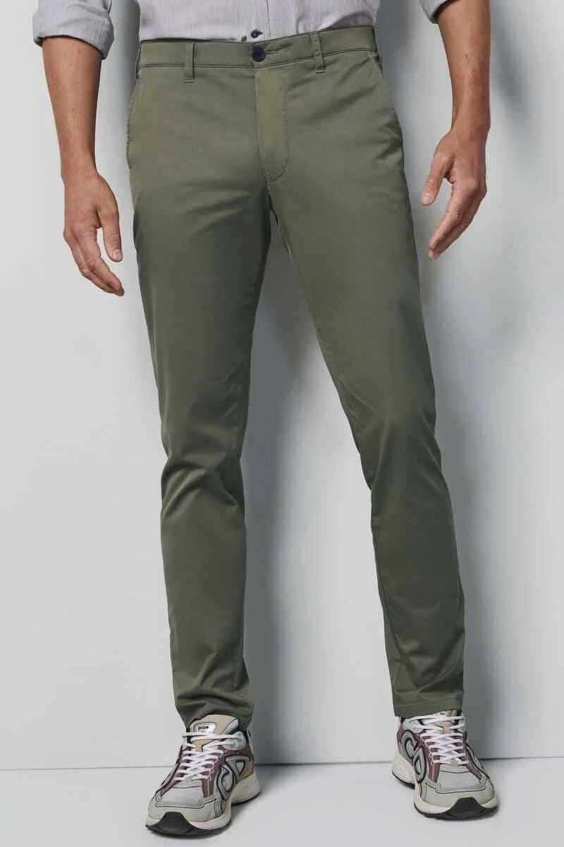 Meyer M5 Slim Fit Herren Chino Dunkelgrün,Einfarbig 3 Meyer M5 Slim Fit Herren Chino Dunkelgrün,Einfarbig
