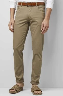 Meyer M5 Slim Fit Five-Pocket Herren Stoffhose Navy,Einfarbig