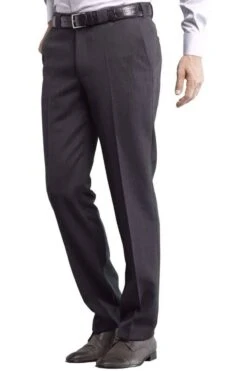 Meyer Flex Modern Fit Herren Stoffhose Mittelgrau,Einfarbig