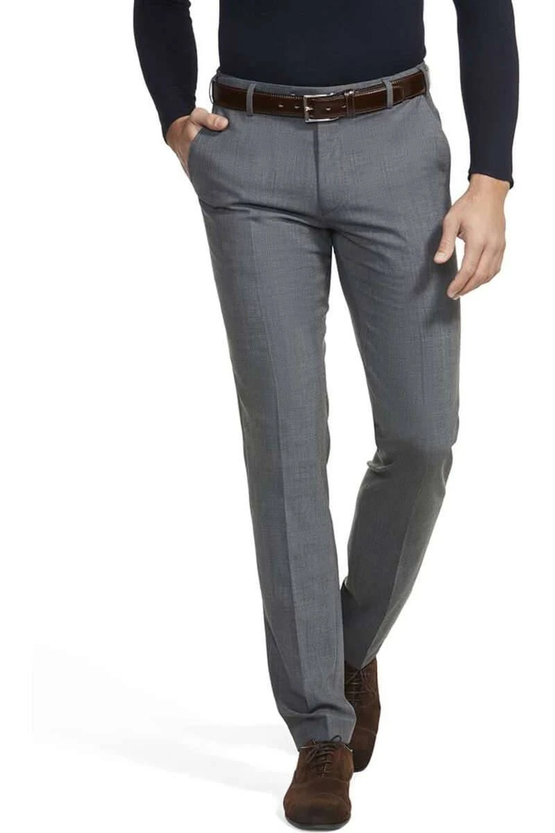 Meyer Flex Regular Fit Herren Stoffhose Mittelgrau,Einfarbig 3 Meyer Flex Regular Fit Herren Stoffhose Mittelgrau,Einfarbig