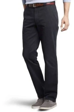 Meyer Regular Fit Herren Chino Marine,Einfarbig