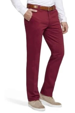 Meyer Regular Fit Herren Chino Rot,Einfarbig