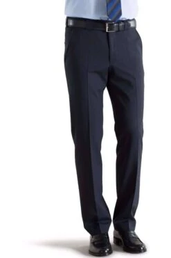 Meyer Regular Fit Herren Stoffhose Marine,Einfarbig