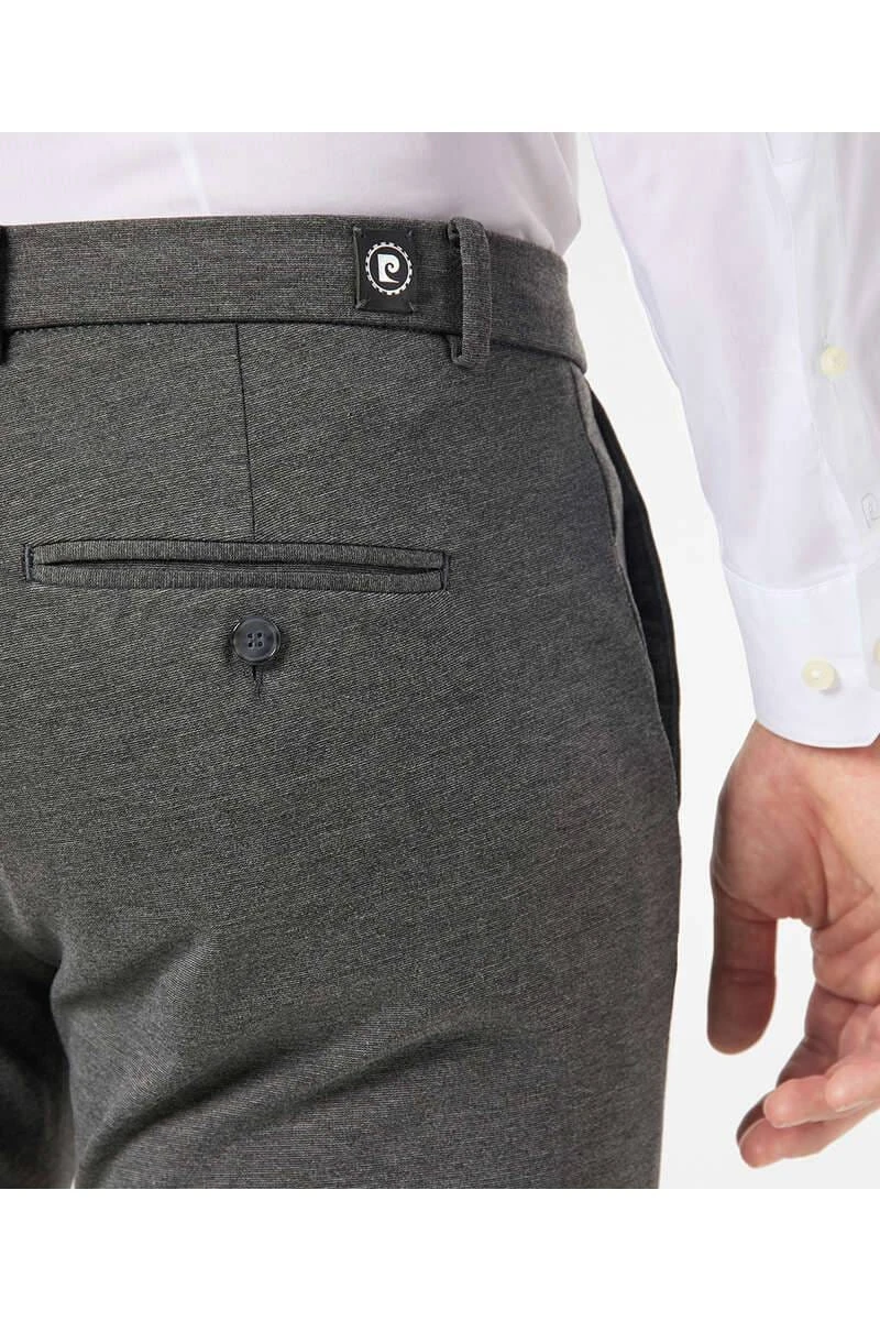 Pierre Cardin Jersey Slim Fit Herren Chino Grau,Einfarbig 4 Pierre Cardin Jersey Slim Fit Herren Chino Grau,Einfarbig – Bild 2