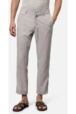 Pierre Cardin Lyon Modern Fit Leinenhose Pelikan