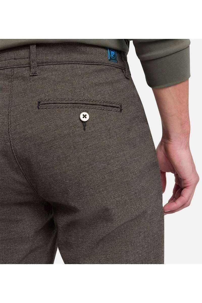 Pierre Cardin Lyon Tapered Fit Herren Chino Beige,Pepita 5 Pierre Cardin Lyon Tapered Fit Herren Chino Beige,Pepita – Bild 3