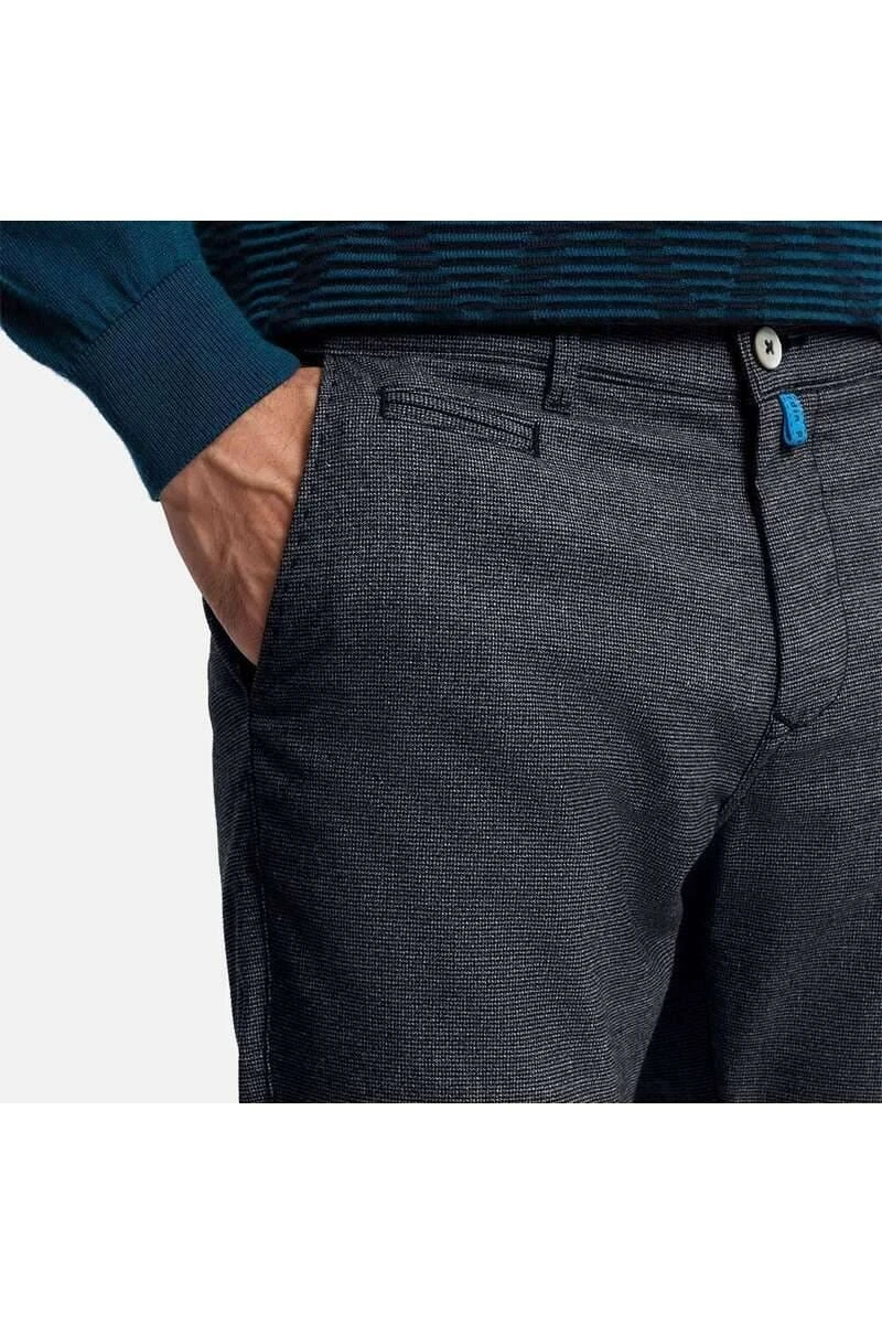 Pierre Cardin Lyon Tapered Fit Herren Chino Schwarz,Pepita 5 Pierre Cardin Lyon Tapered Fit Herren Chino Schwarz,Pepita – Bild 3