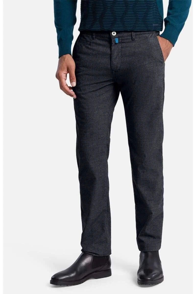 Pierre Cardin Lyon Tapered Fit Herren Chino Schwarz,Pepita 3 Pierre Cardin Lyon Tapered Fit Herren Chino Schwarz,Pepita