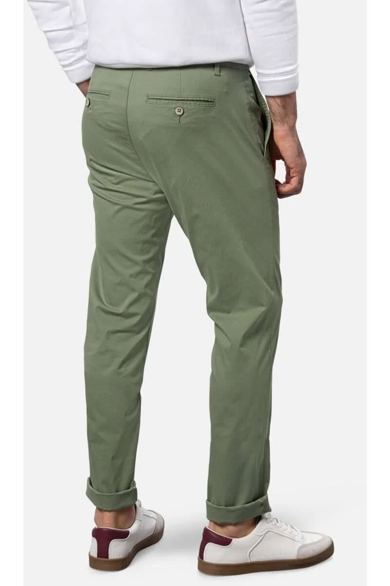 Pierre Cardin Lyon Tapered Fit Herren Chino Grün,Einfarbig 4 Pierre Cardin Lyon Tapered Fit Herren Chino Grün,Einfarbig – Bild 2