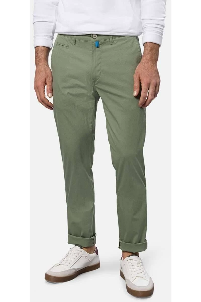 Pierre Cardin Lyon Tapered Fit Herren Chino Grün,Einfarbig 3 Pierre Cardin Lyon Tapered Fit Herren Chino Grün,Einfarbig