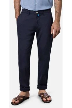 Pierre Cardin Lyon Tapered Fit Herren Chino Marine,Einfarbig