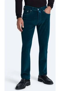 Pierre Cardin Lyon Tapered Fit Five-Pocket Herren Cordhose Grün
