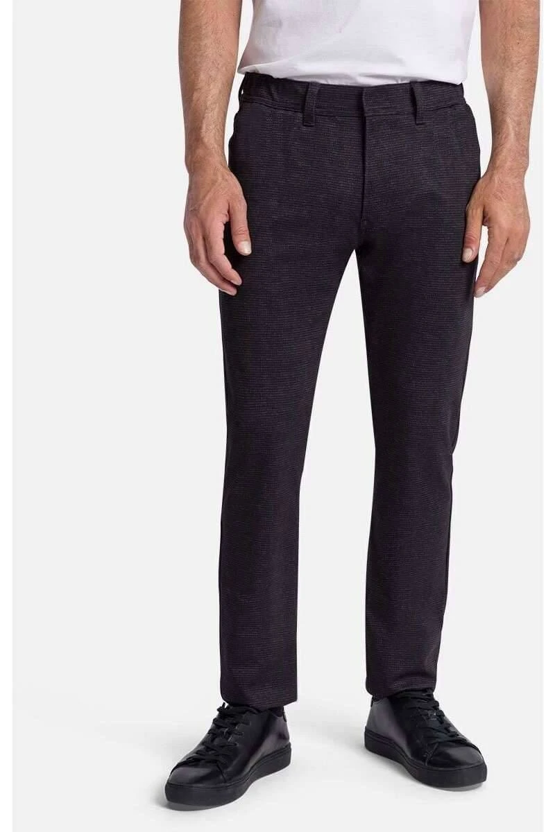 Pierre Cardin Traveller Modern Fit Herren Chino Steingrau,Kariert 3 Pierre Cardin Traveller Modern Fit Herren Chino Steingrau,Kariert