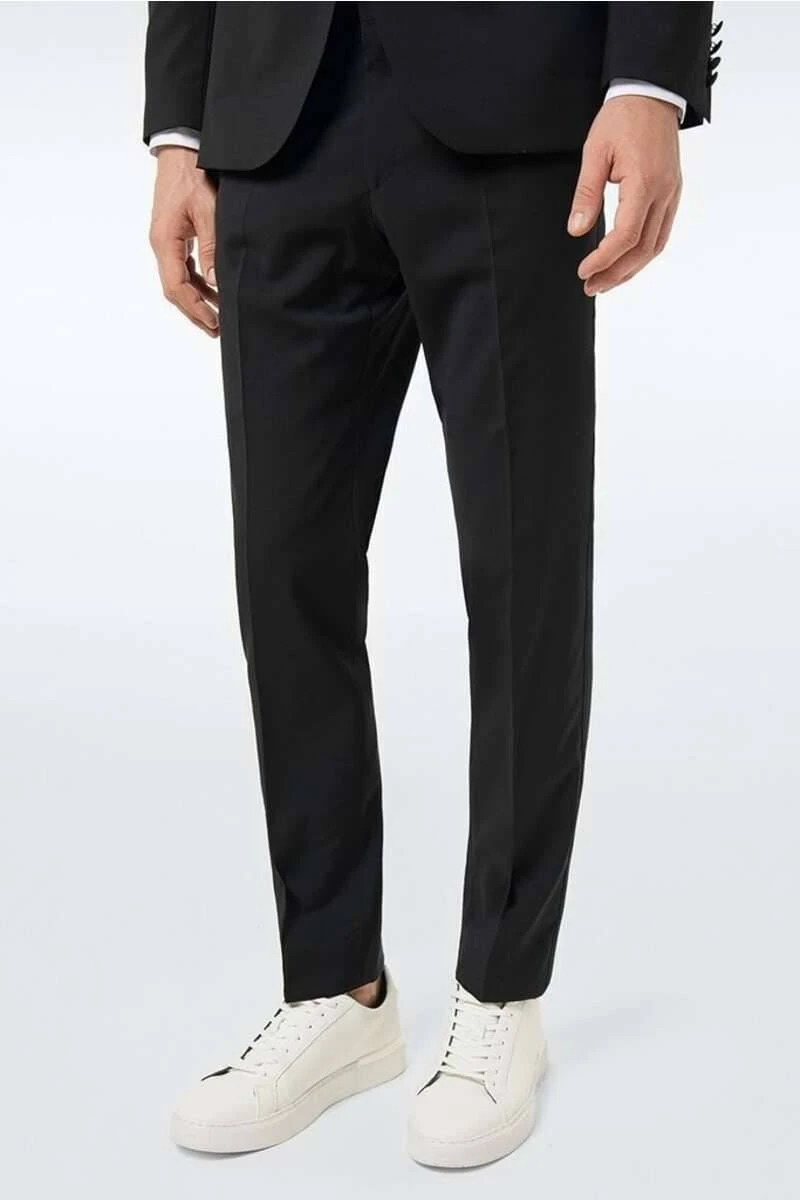 Pierre Cardin Auguste Modern Fit Herren Stoffhose Schwarz,Einfarbig 3 Pierre Cardin Auguste Modern Fit Herren Stoffhose Schwarz,Einfarbig