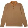 Pierre Cardin Modern Fit Longsleeve Poloshirt Orange, Gemustert