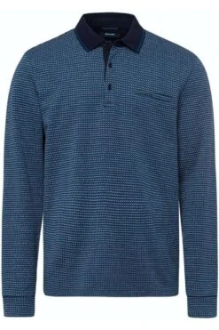 Pierre Cardin Modern Fit Longsleeve Poloshirt Blau, Gemustert 11 Pierre Cardin Modern Fit Longsleeve Poloshirt Blau, Gemustert -Pullover Geschäft PC C5 30224 3022 6201 5 800 1200x1200