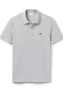 Lacoste Slim Fit Poloshirt Grau, Einfarbig